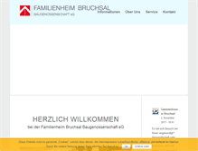 Tablet Screenshot of familienheim-bruchsal.de